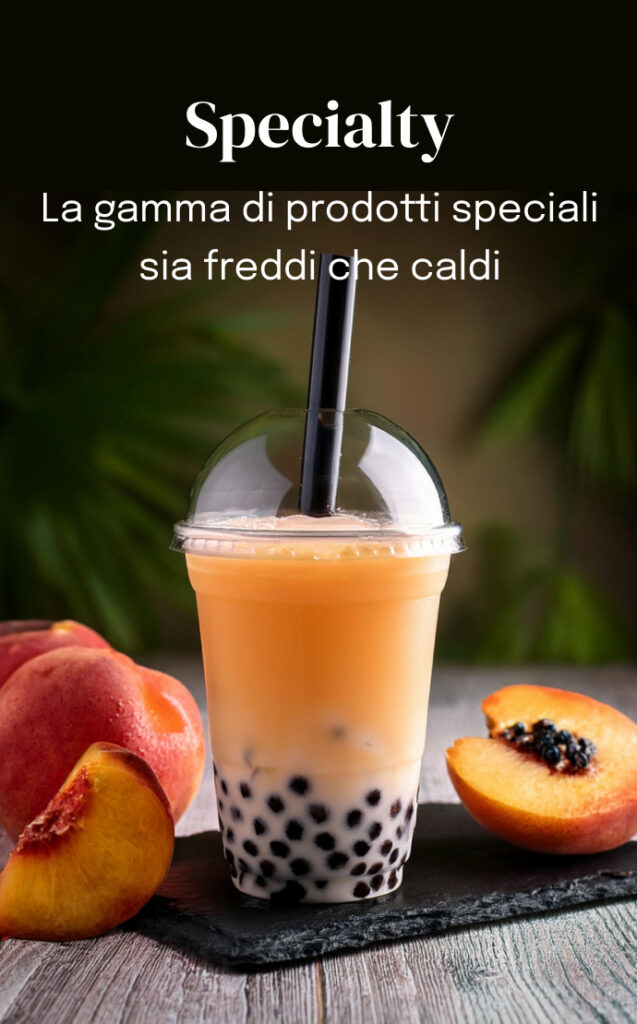 Bicchiere di bubble tea fatto con preparato Horeca made in Italy