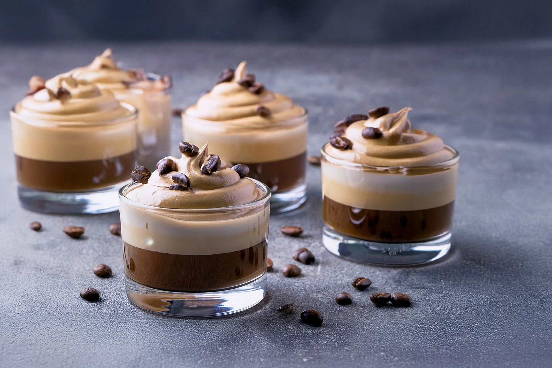 Cold coffee cream made with Horeca preparation made in Italy