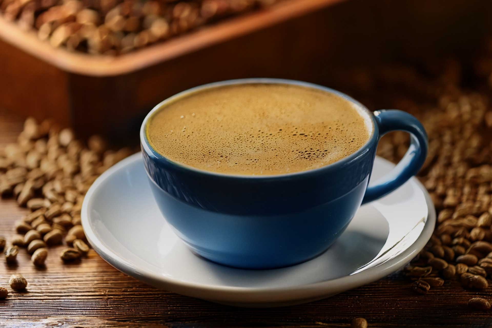 Hot coffee made with Horeca barley coffee preparation