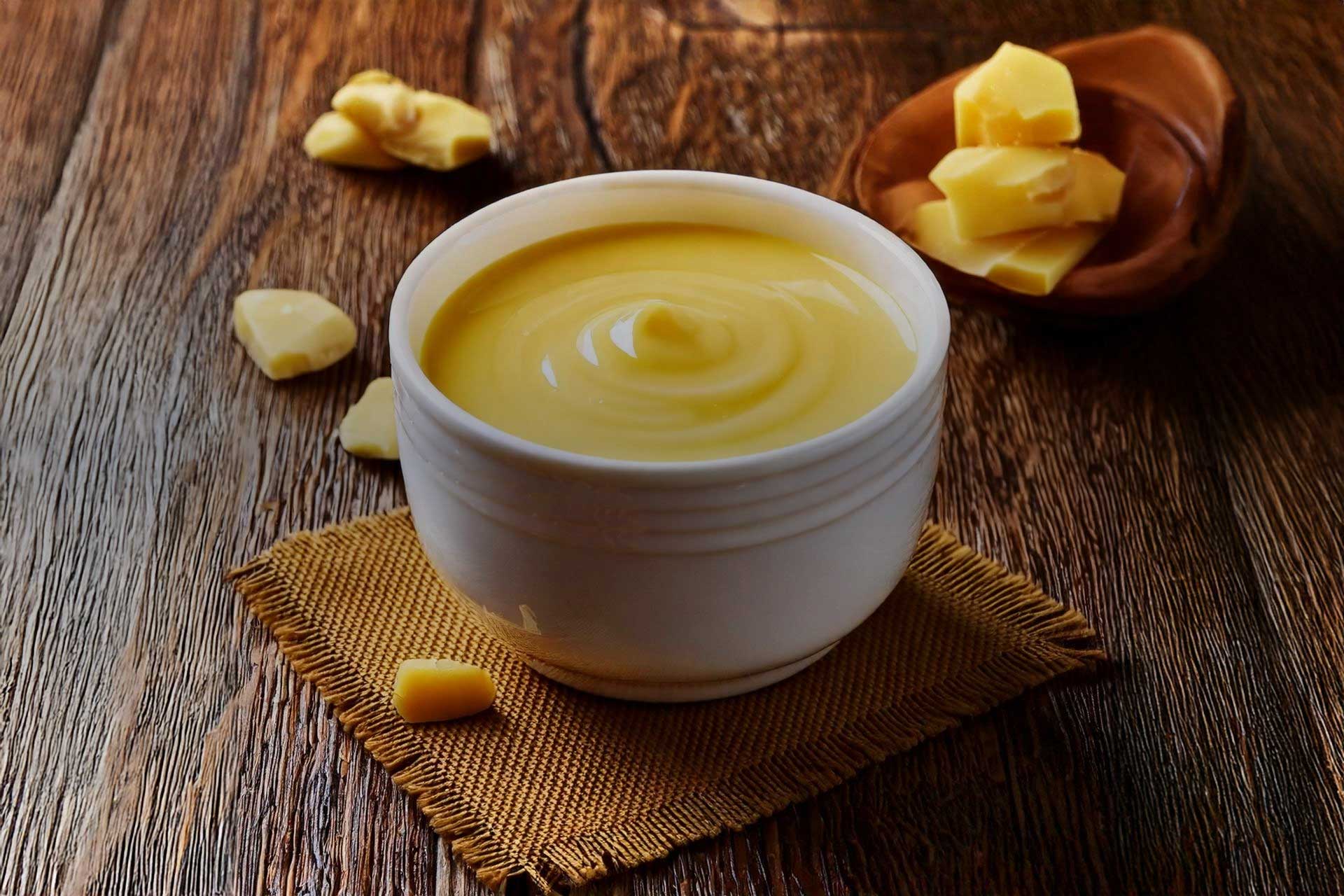 Cup of hot chocolate made with Horeca white chocolate mix