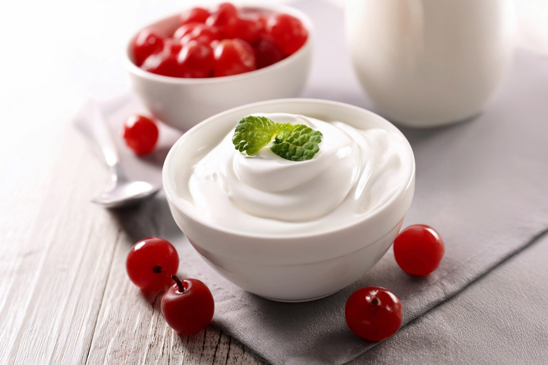 Crema fredda allo yogurt bianco fatta con preparato Horeca made in Italy