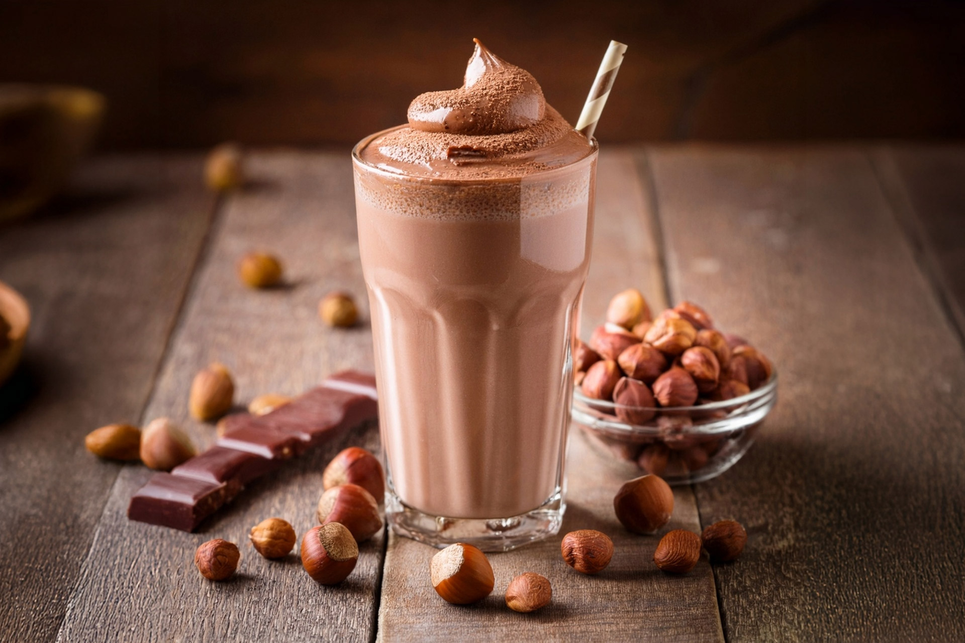 Hazelnut Frappé made with Horeca preparation made in Italy