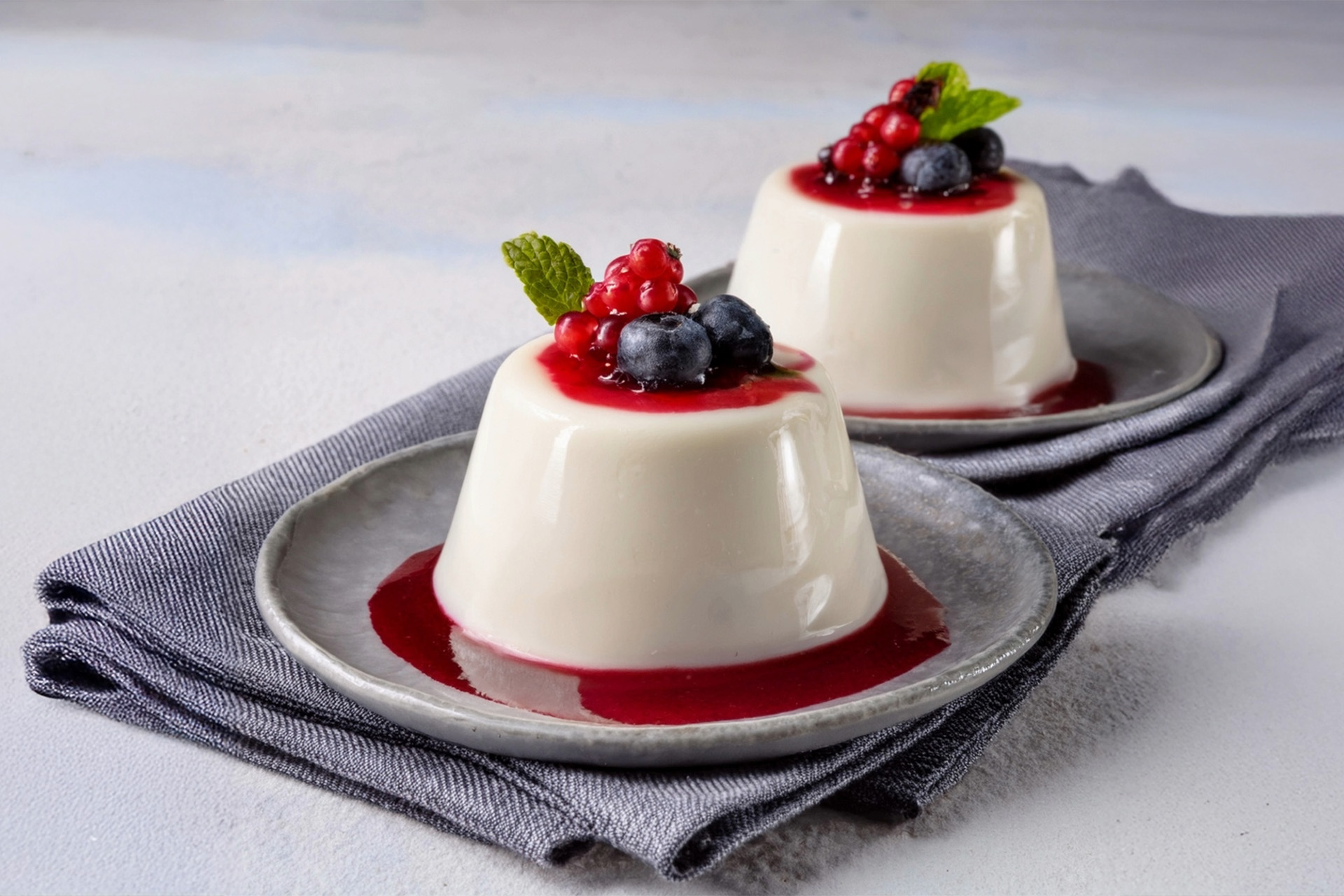 Panna cotta made with Horeca preparation made in Italy