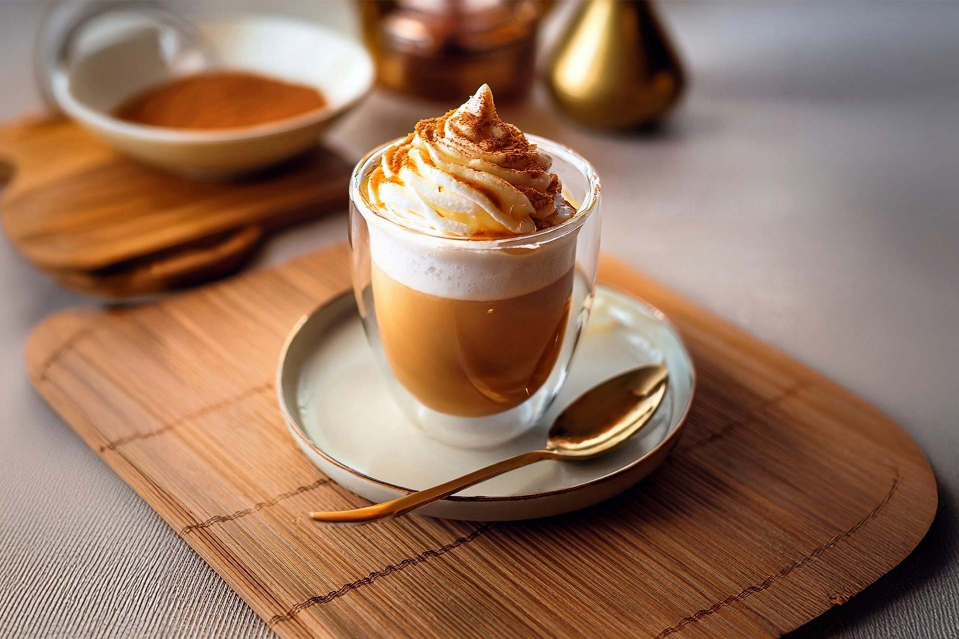 Professional preparation for Salted Caramel drink