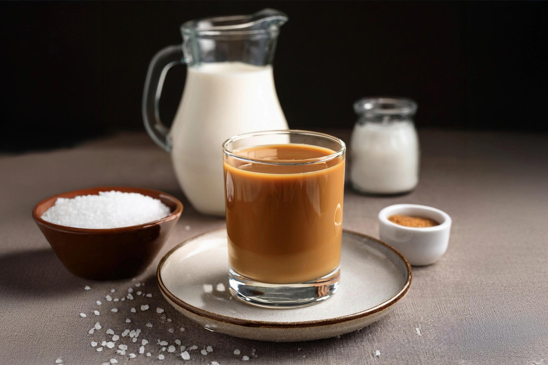 Professional preparation for Salted Caramel drink