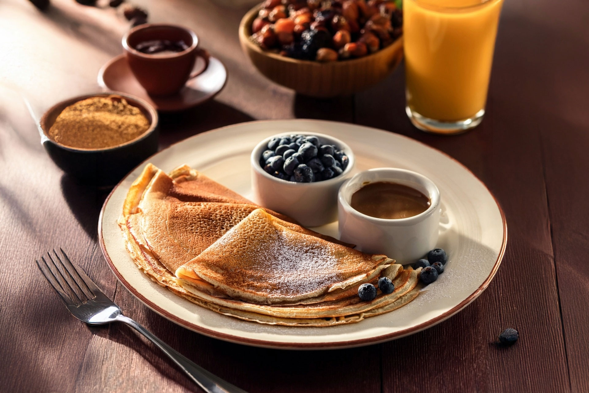 Crêpes made with Horeca preparation made in Italy