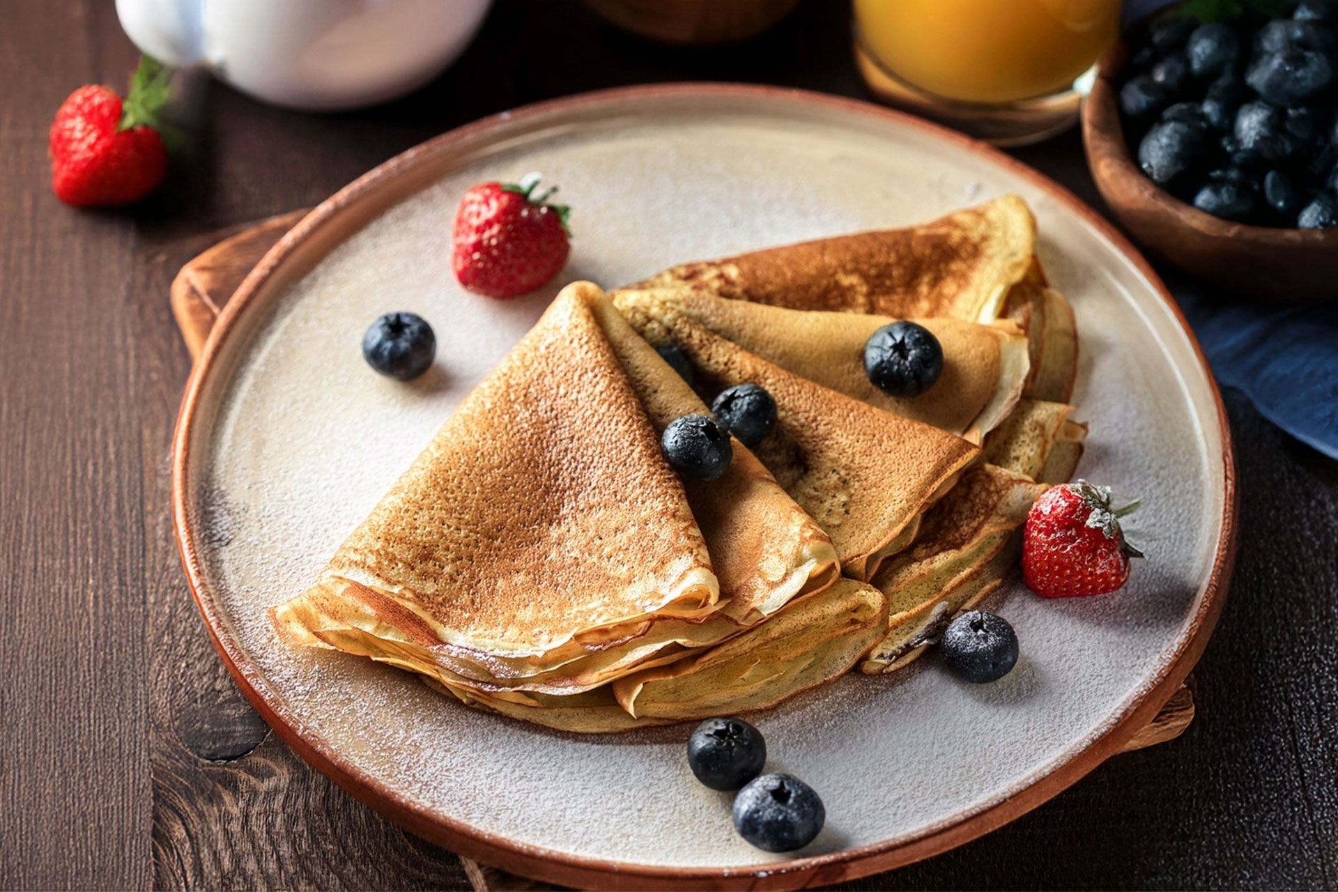 Crêpes made with Horeca preparation made in Italy