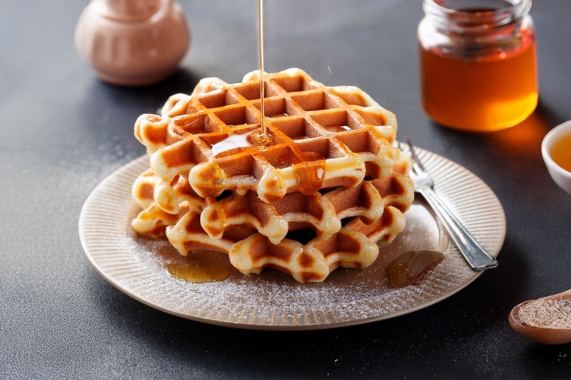 Waffle made with Horeca preparation made in Italy