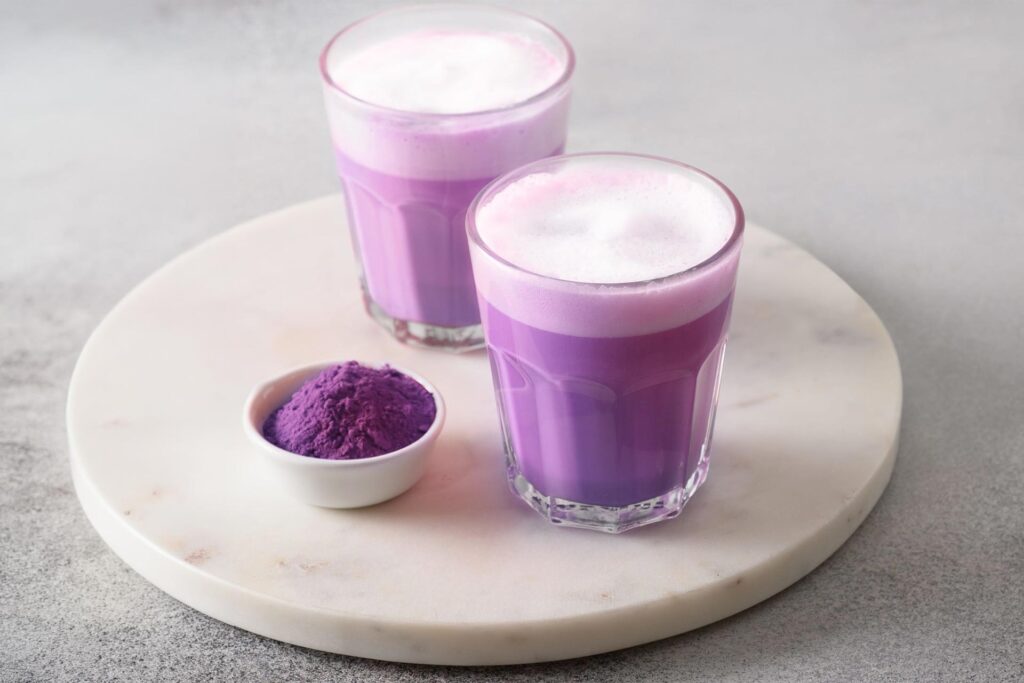 Ube latte