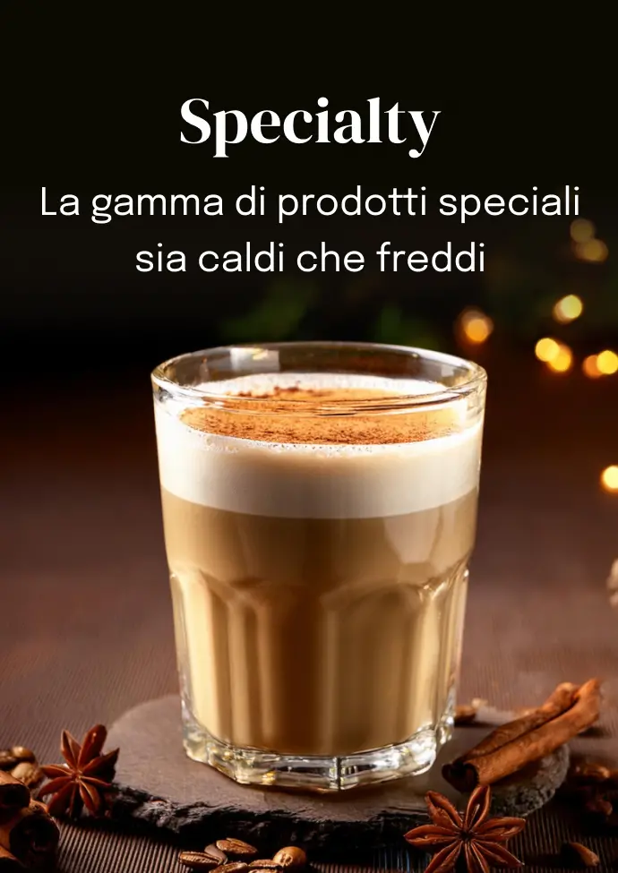 Bevanda calda di speciality alla cannella fatta con preparato Horeca made in Italy
