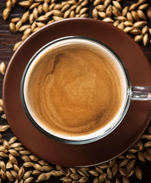 Hot barley coffee made with Horeca preparation without preservatives
