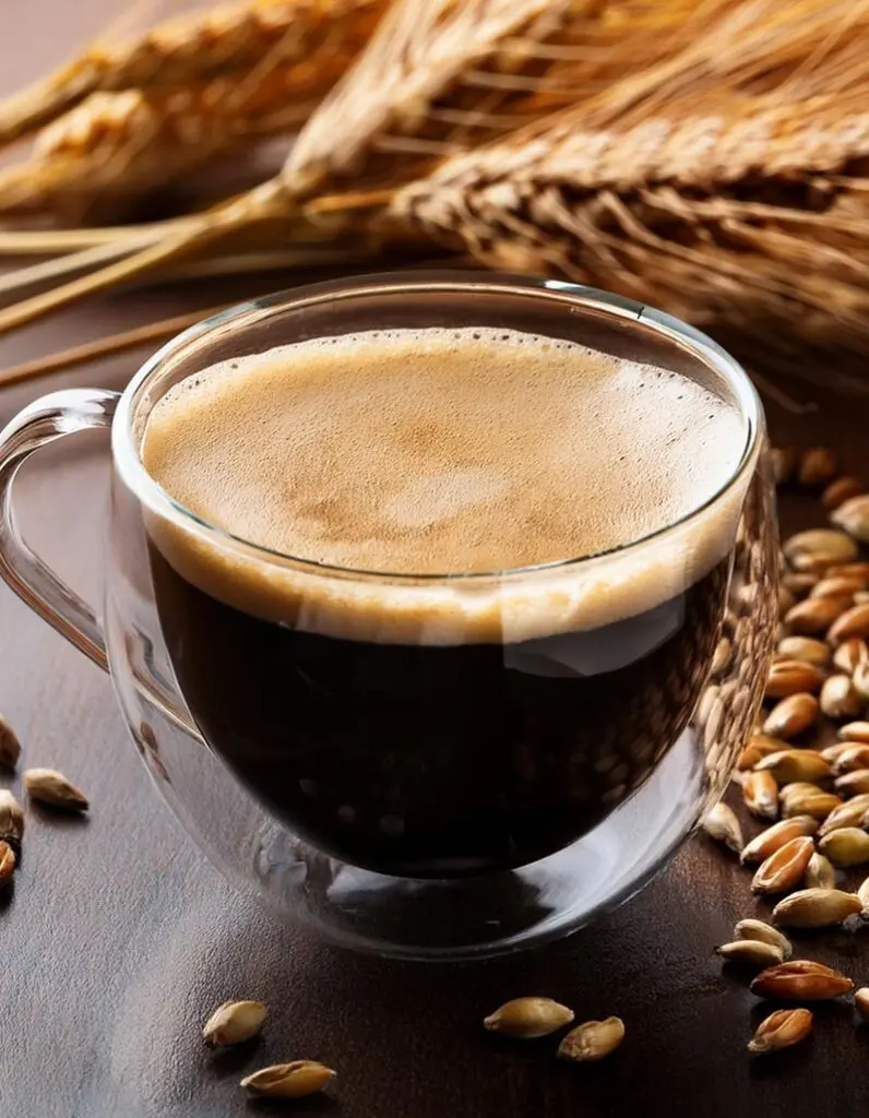 Hot coffee made with Horeca barley coffee preparation