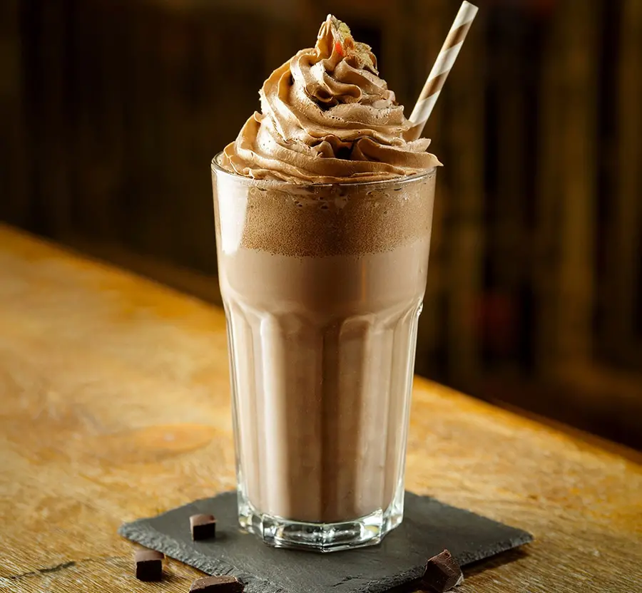 Frappé al cacao fatto con preparato Horeca made in Italy