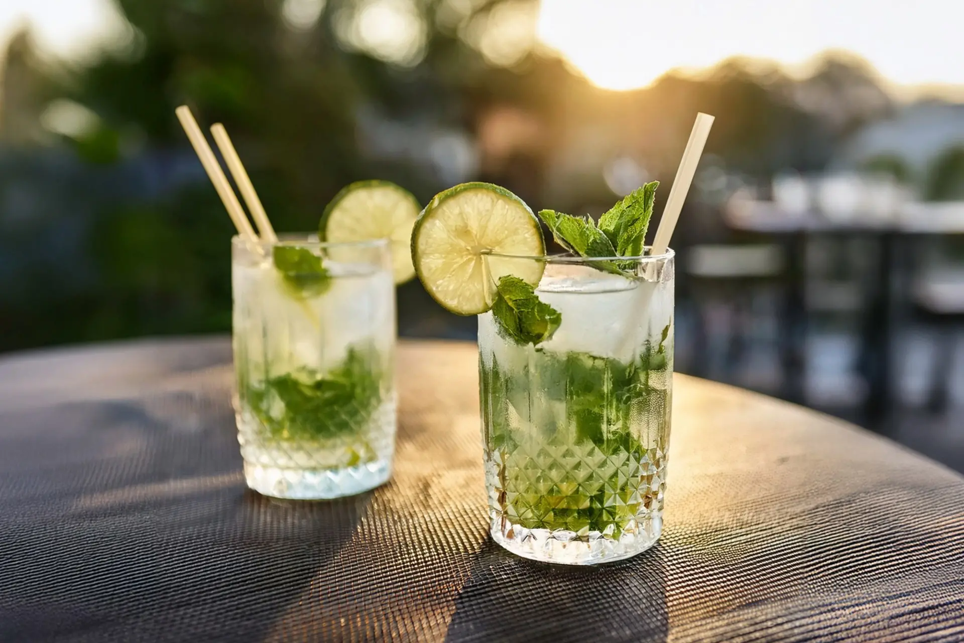 Frozen cocktail estivo Mojito fatto con preparato Horeca made in Italy
